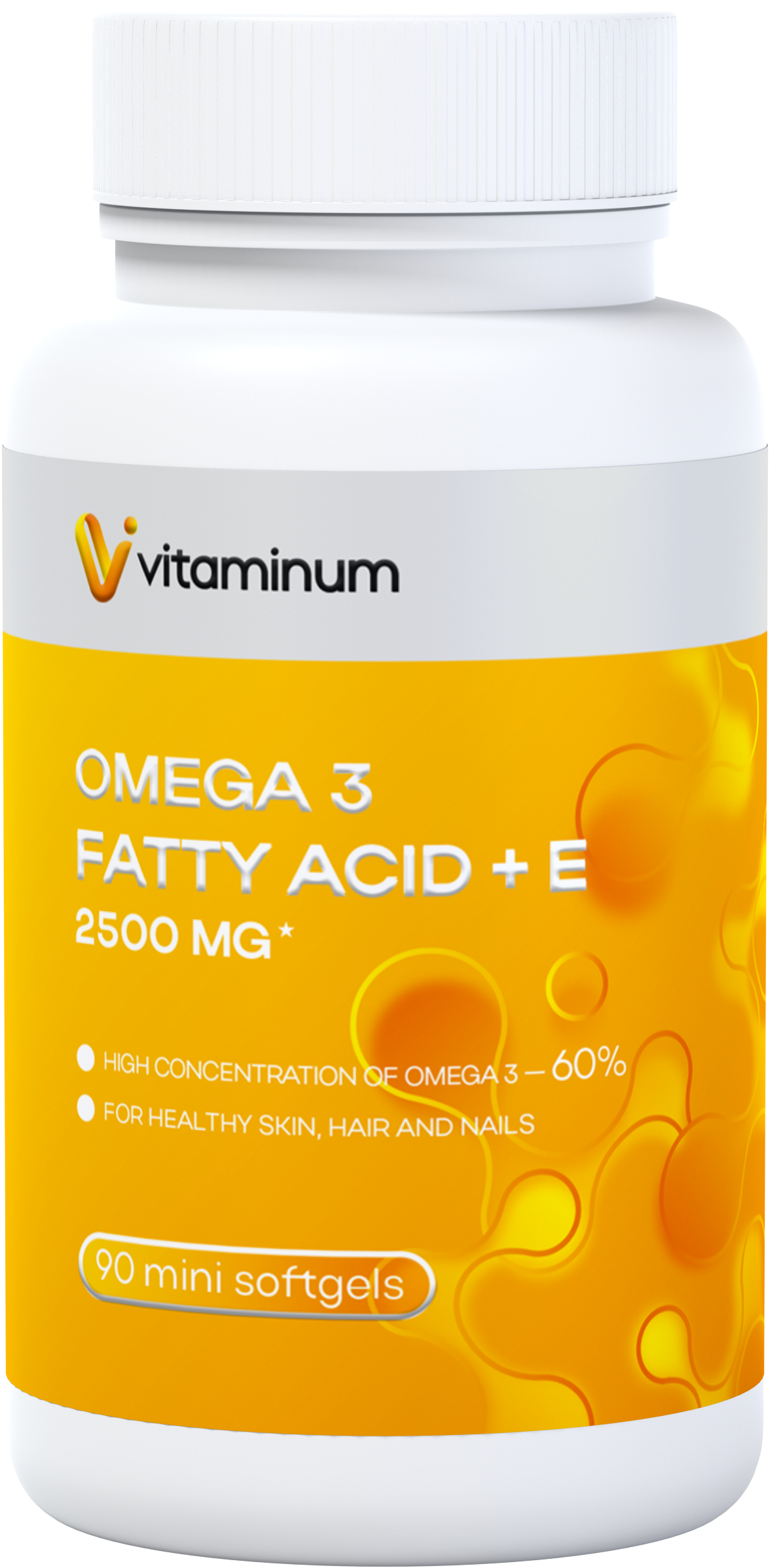  Vitaminum ОМЕГА 3 60% + витамин Е (2500 MG*) 90 капсул 700 мг   в Туймазах